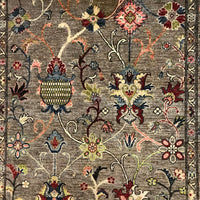 Grey Modern Sultani Afghan Hand-knotted Rug (ST-702)