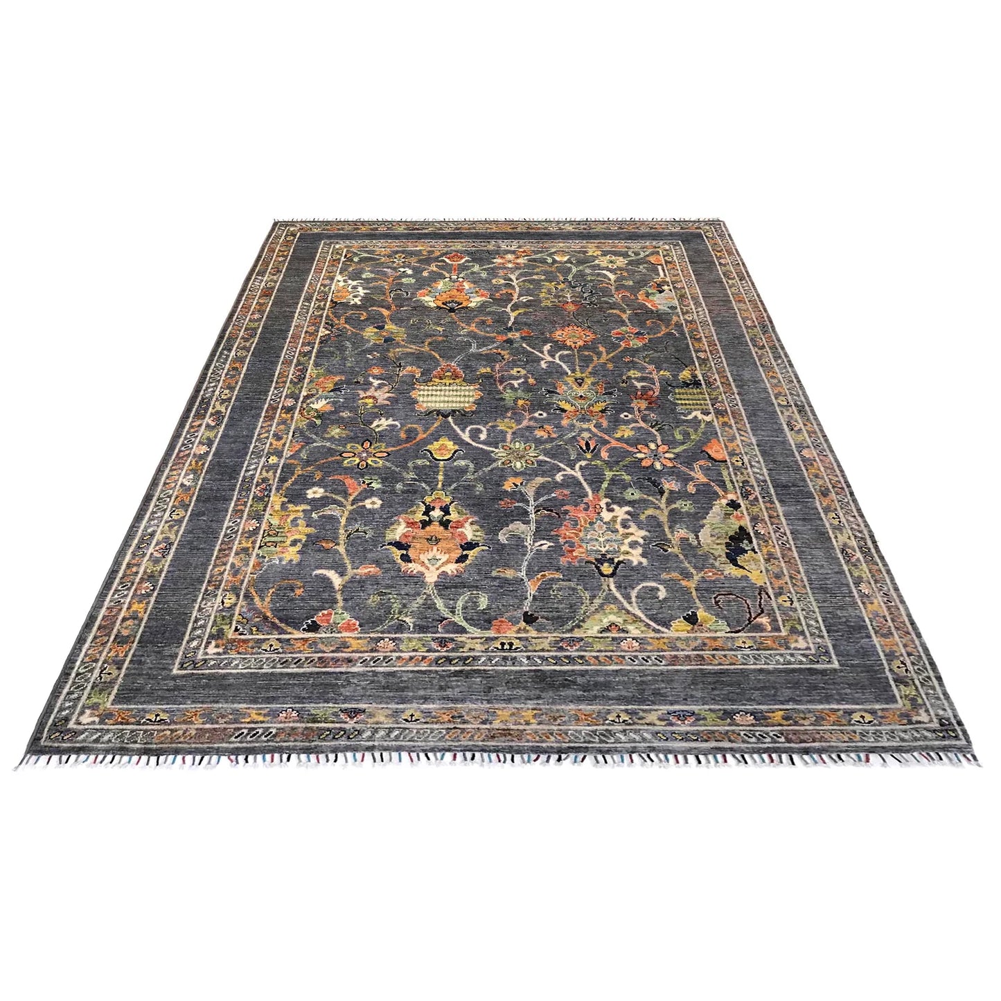 Blue Modern Sultani Afghan Hand-knotted Rug (ST-703)