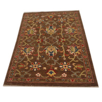 Brown Modern Sultani Afghan Hand-knotted Rug (ST-709)
