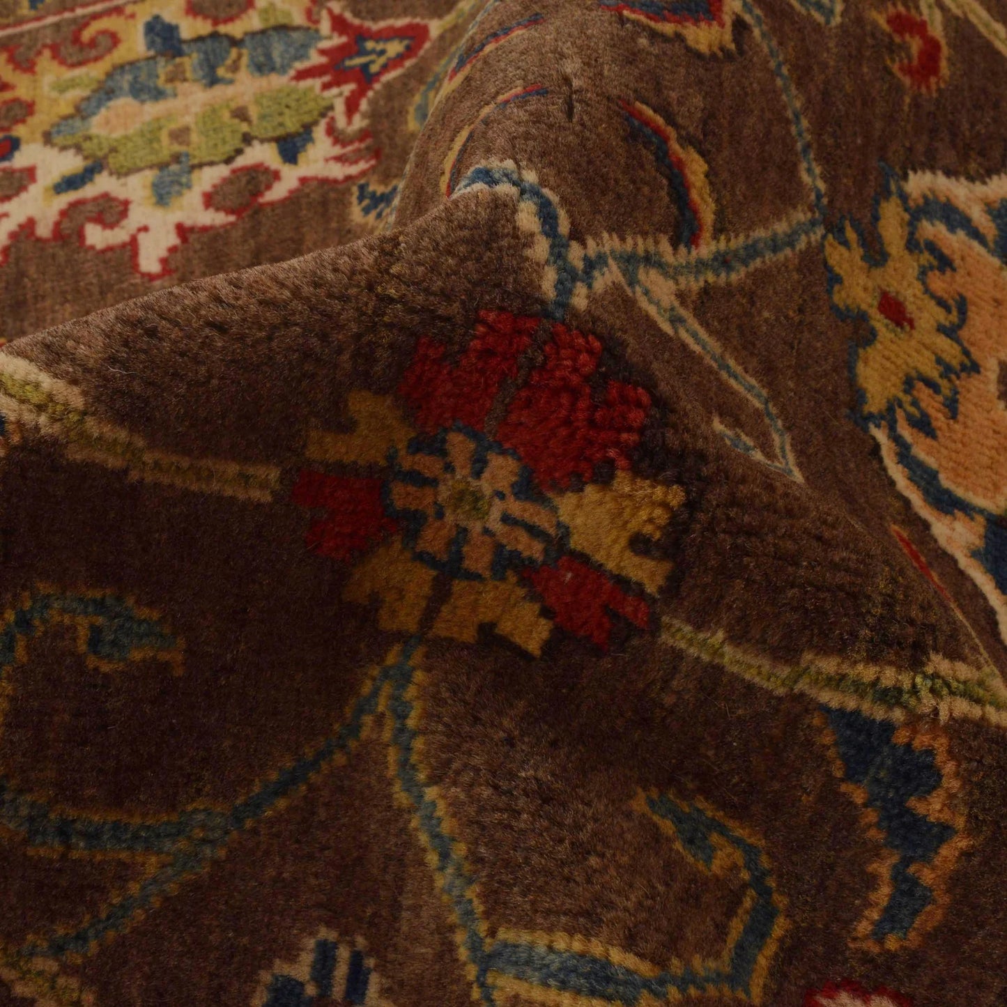 Brown Modern Sultani Afghan Hand-knotted Rug (ST-709)