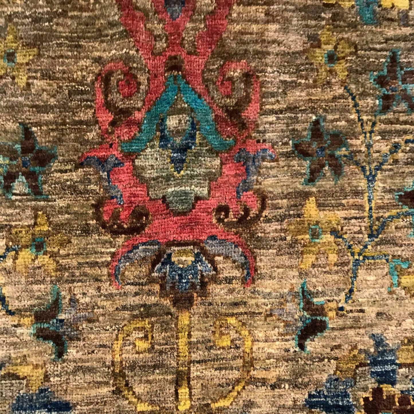 Grey Modern Sultani Afghan Hand-knotted Rug (ST-711)