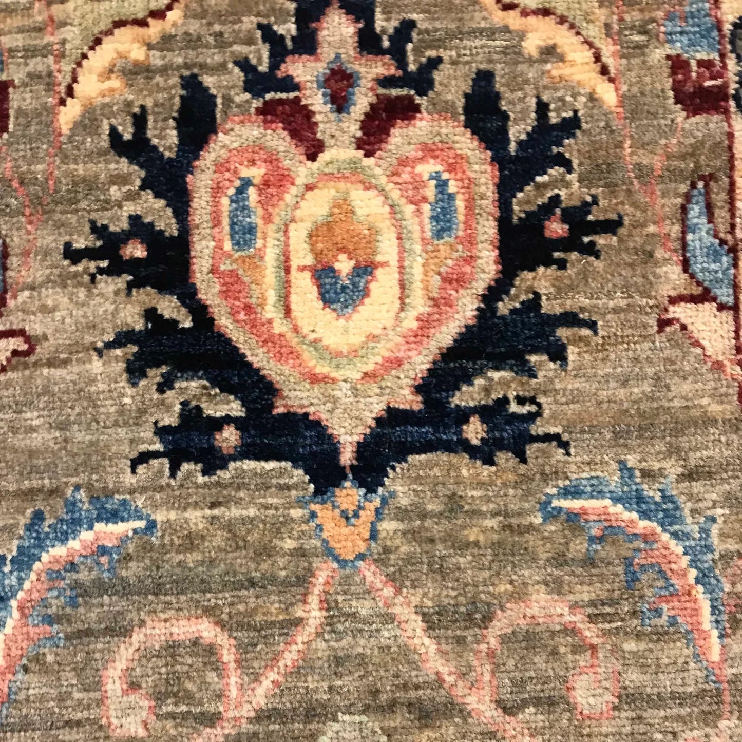 Grey Modern Sultani Afghan Hand-knotted Runner (ST-712)