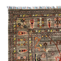 Grey Modern Sultani Afghan Hand-knotted Rug (ST-713)