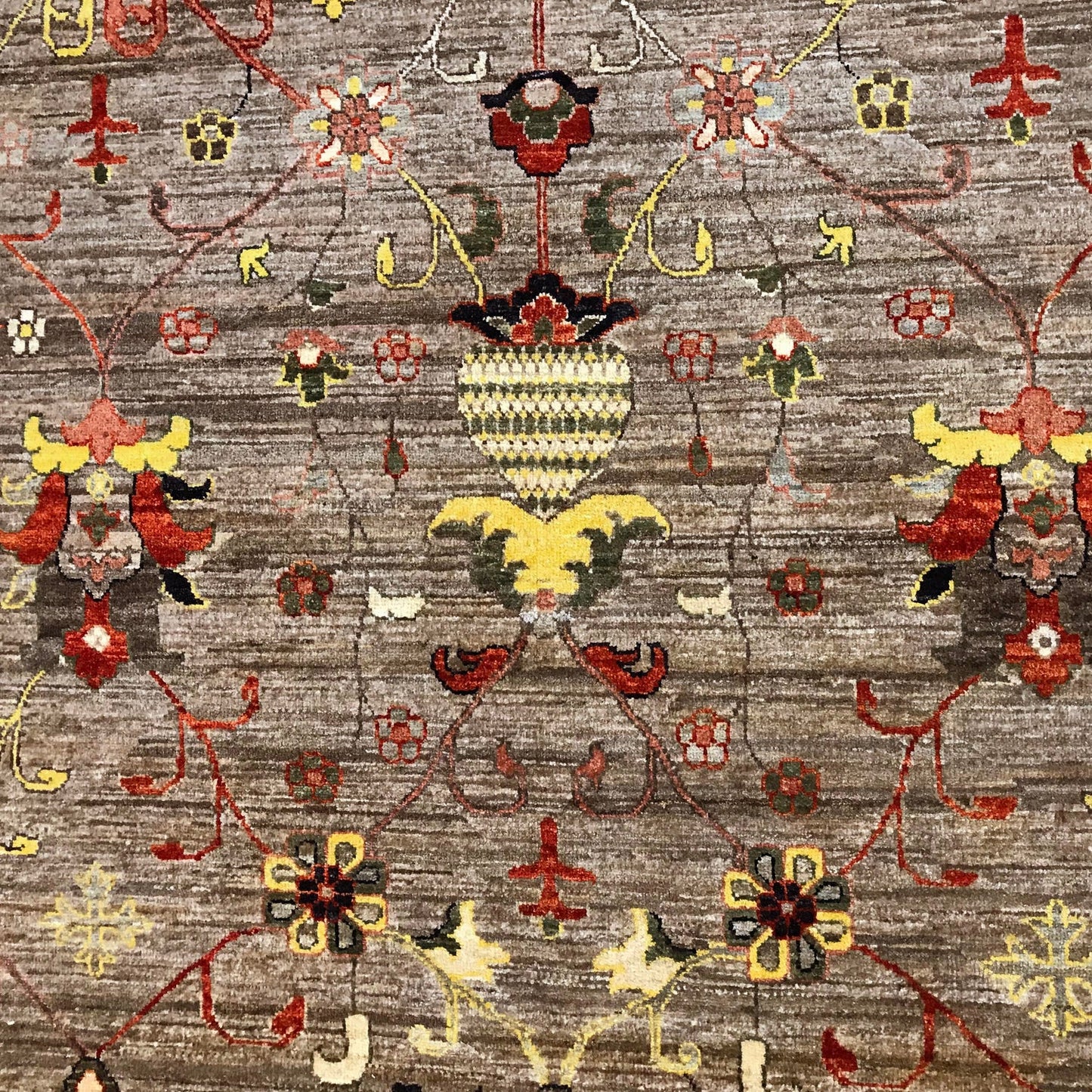 Grey Modern Sultani Afghan Hand-knotted Rug (ST-713)