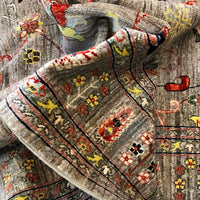 Grey Modern Sultani Afghan Hand-knotted Rug (ST-713)