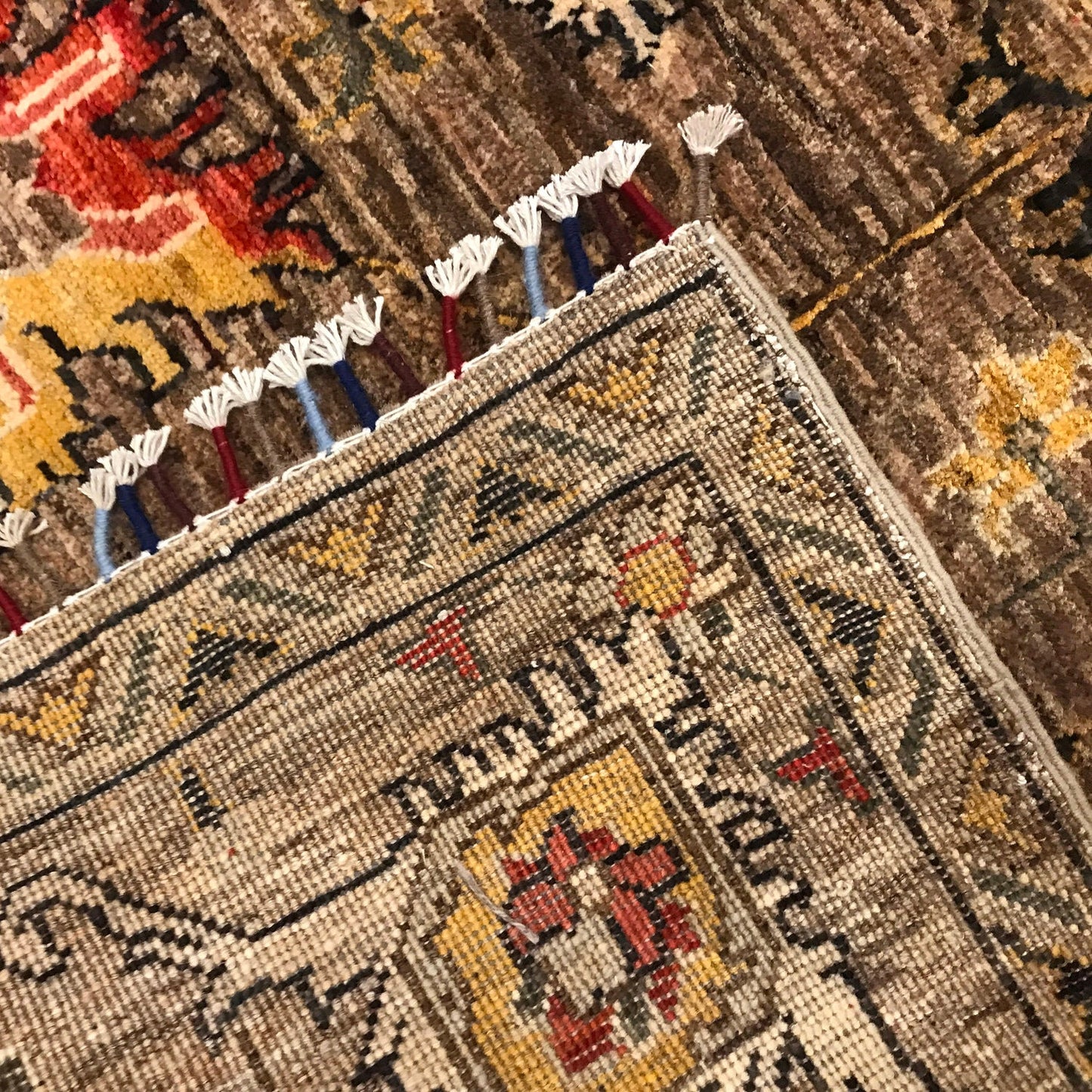 Brown Modern Sultani Afghan Hand-knotted Rug (ST-714)