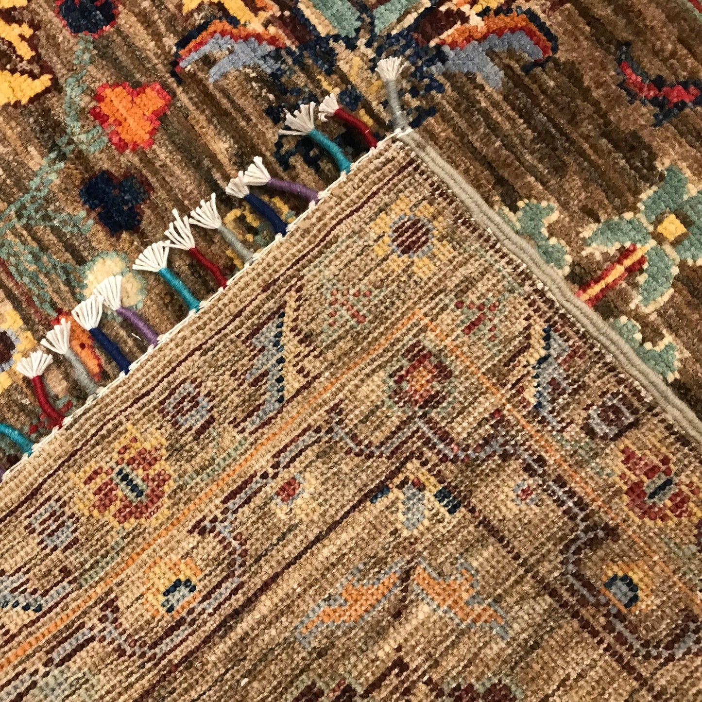 Grey Modern Sultani Afghan Hand-knotted Rug (ST-716)