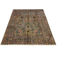 Grey Modern Sultani Afghan Hand-knotted Rug (ST-717)