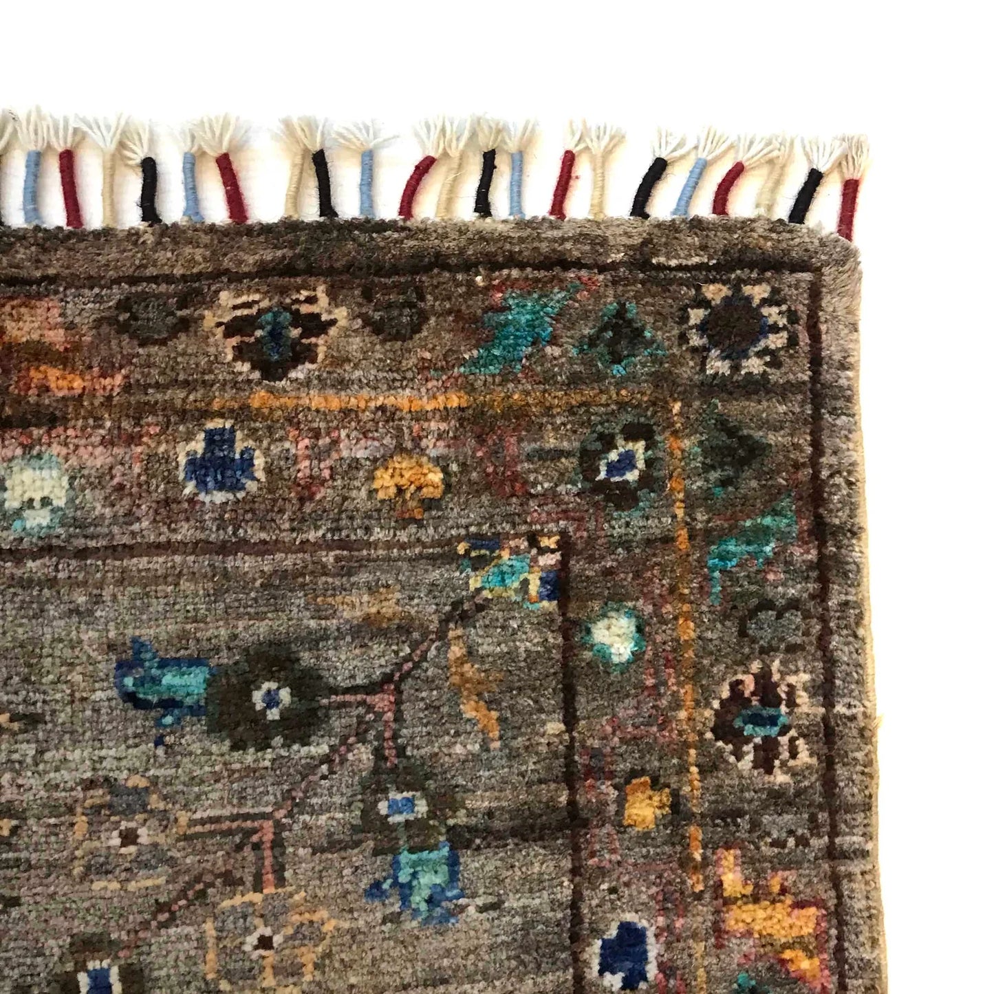 Grey Modern Sultani Afghan Hand-knotted Rug (ST-717)
