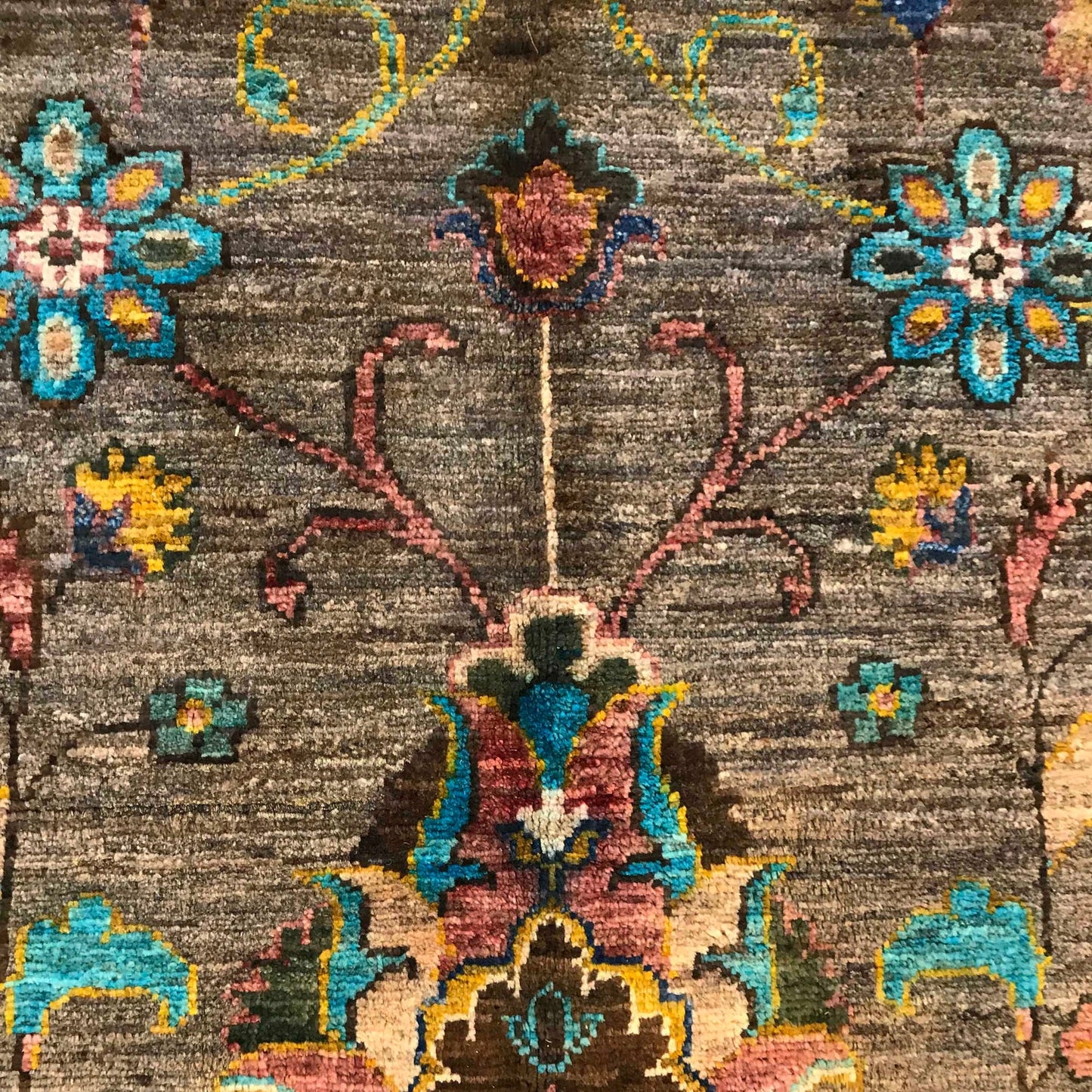 Grey Modern Sultani Afghan Hand-knotted Rug (ST-717)