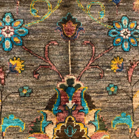 Grey Modern Sultani Afghan Hand-knotted Rug (ST-717)