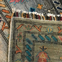 Grey Modern Sultani Afghan Hand-knotted Rug (ST-718)
