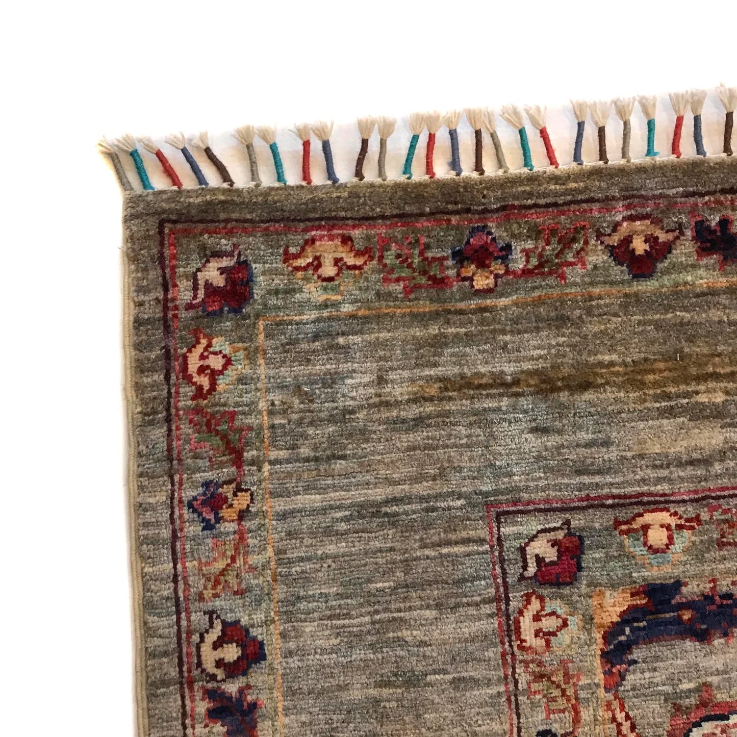 Grey Modern Sultani Afghan Hand-knotted Rug (ST-720)