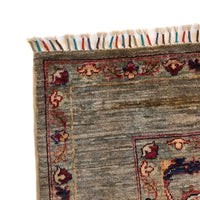 Grey Modern Sultani Afghan Hand-knotted Rug (ST-720)