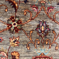 Grey Modern Sultani Afghan Hand-knotted Rug (ST-720)
