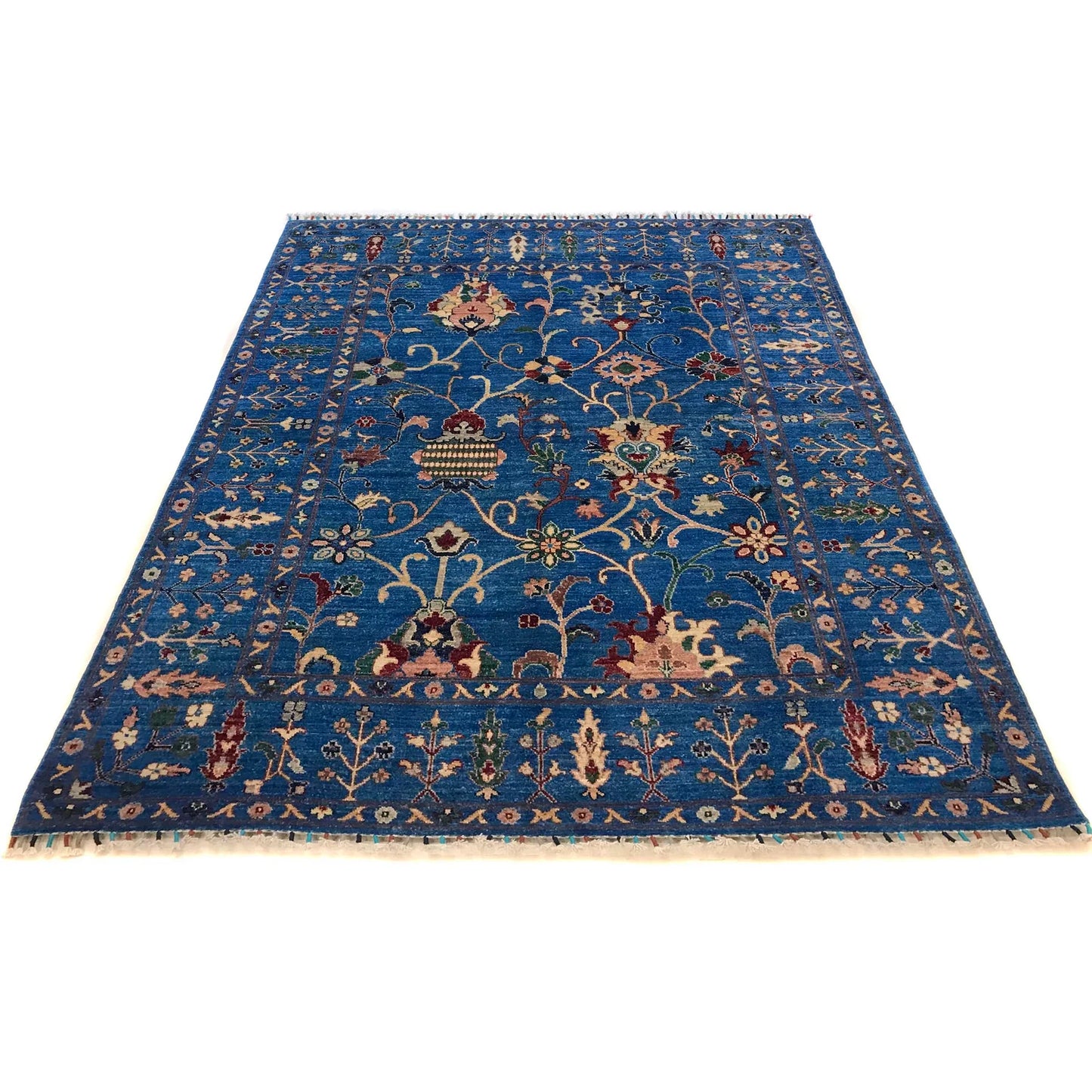 Blue  Modern Sultani Afghan Hand-knotted Rug (ST-724)