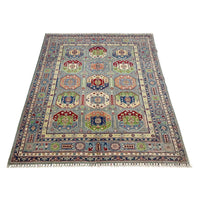 Multi Color Waziri Afghan Hand-knotted Rug (WZ-1601)