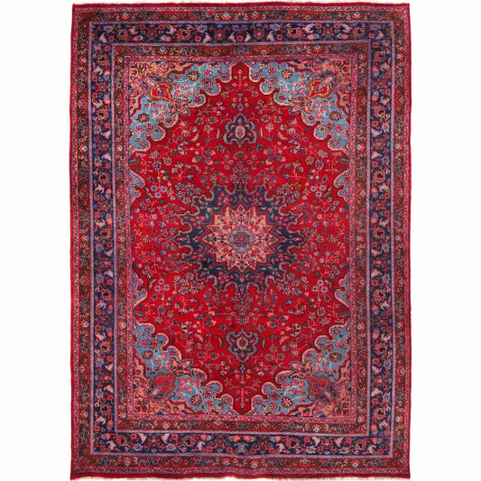 Red Kashan Hand-Knotted Persian Rug (KN-635)