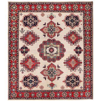compare product Ivory Oriental Kazak Afghan Hand-knotted Rug (KK-202)