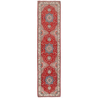 Red Oriental Kazak Afghan Hand-knotted Runner (KK-204)
