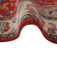 Red Oriental Kazak Afghan Hand-knotted Runner (KK-204)