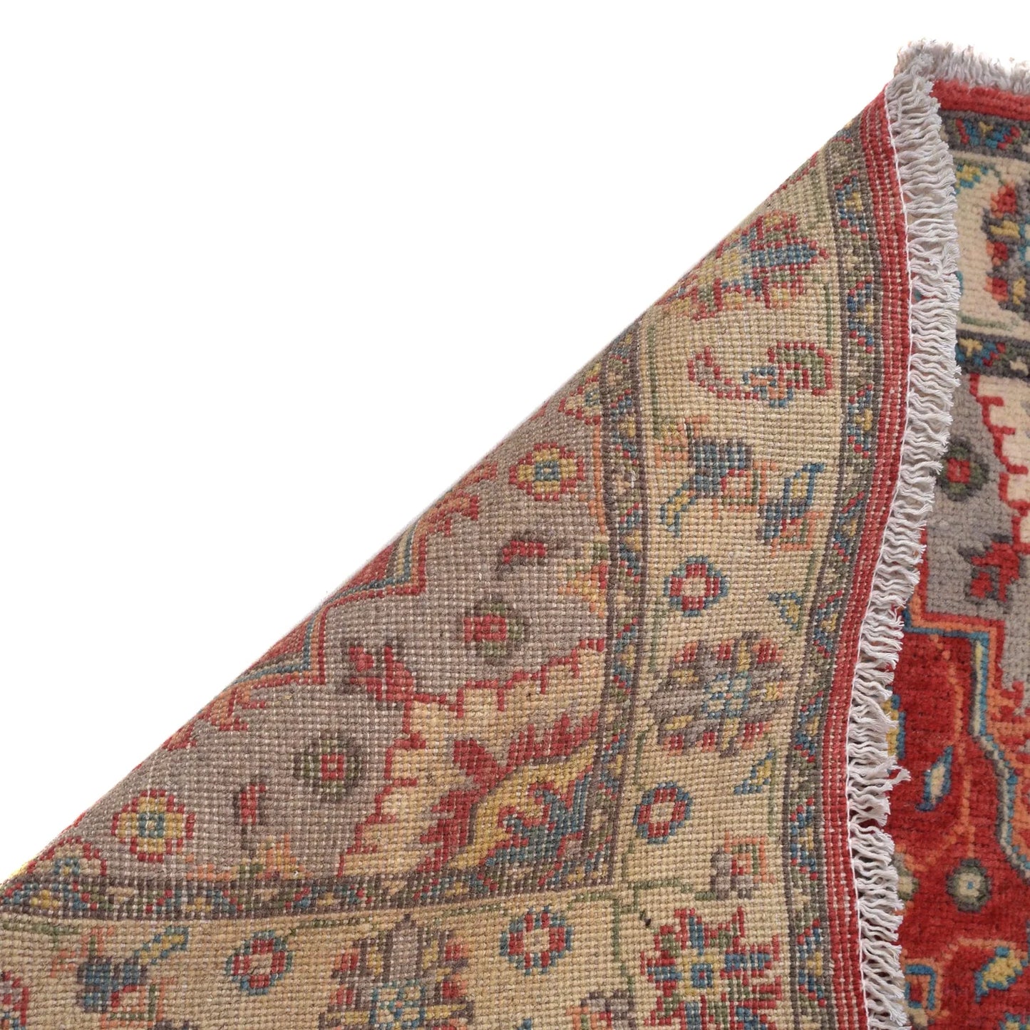 Red Oriental Kazak Afghan Hand-knotted Runner (KK-204)