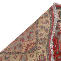 Red Oriental Kazak Afghan Hand-knotted Runner (KK-204)