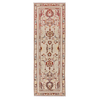 compare product Ivory Oriental Kazak Afghan Hand-knotted Runner (KK-205)