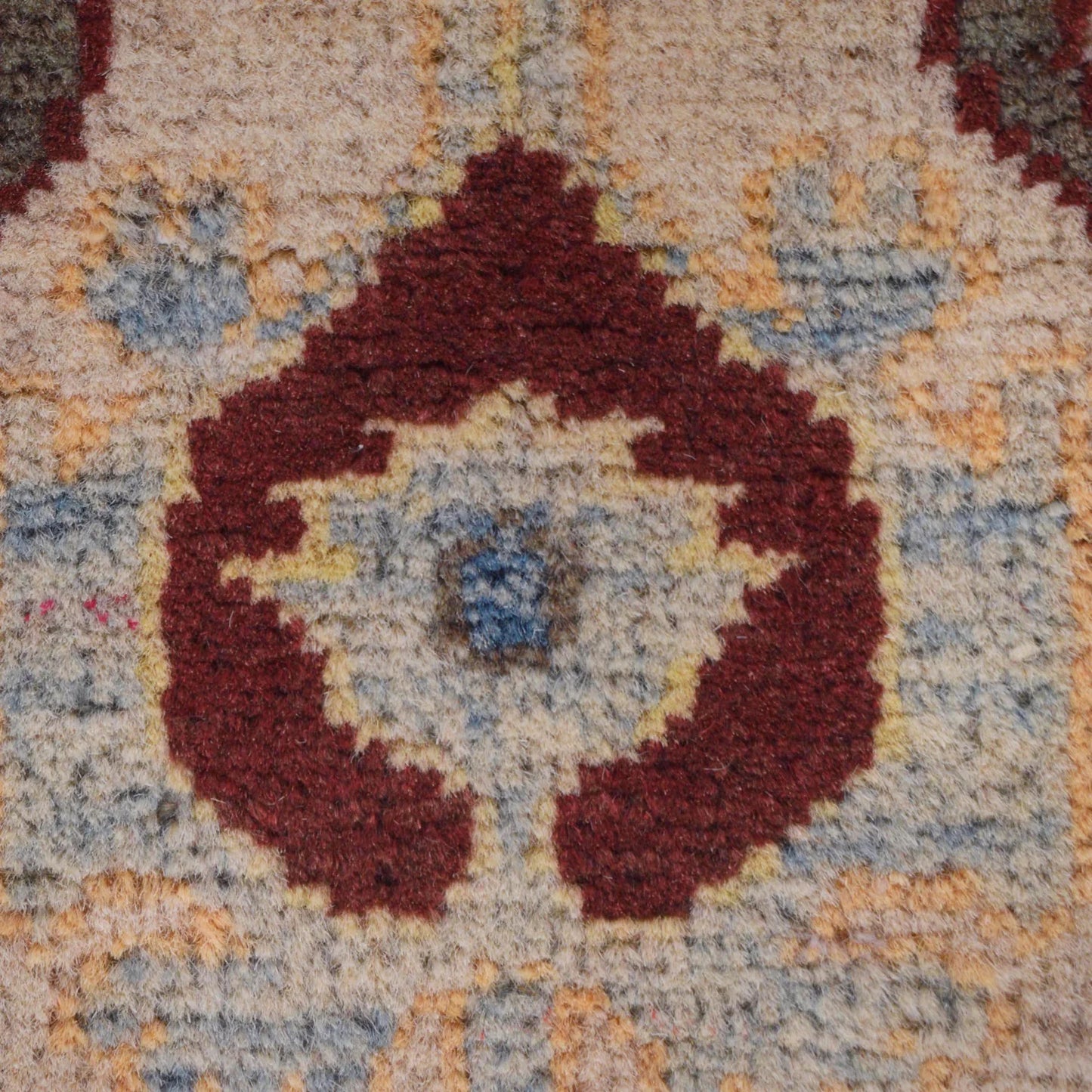 Ivory Oriental Kazak Afghan Hand-knotted Runner (KK-205)