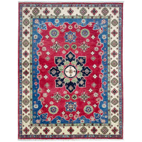 Red  Oriental Kazak Afghan Hand-knotted Rug (KK-269)