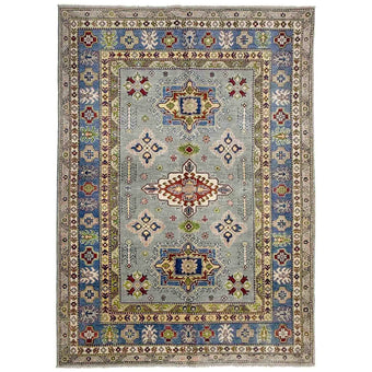 compare product Grey Oriental Kazak Afghan Hand-knotted Rug (KK-272)