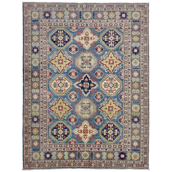 compare product Blue  Oriental Kazak Afghan Hand-knotted Rug (KK-273)