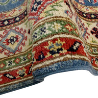 Blue  Oriental Kazak Afghan Hand-knotted Rug (KK-275)