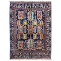 Multi color Super Fine Kazak Afghan Hand-knotted Rug (KK-276)