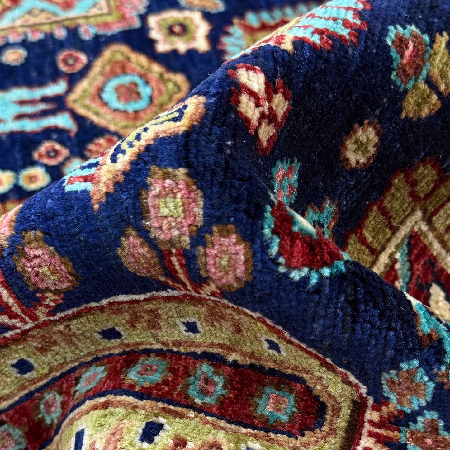 Multi color Super Fine Kazak Afghan Hand-knotted Rug (KK-276)