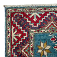 Blue  Oriental Kazak Afghan Hand-knotted Rug (KK-268)