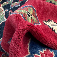 Red  Oriental Kazak Afghan Hand-knotted Rug (KK-269)