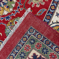 Red  Oriental Kazak Afghan Hand-knotted Rug (KK-271)