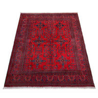 Red Khal Mohammadi Afghan Hand-knotted Rug (KM-463)